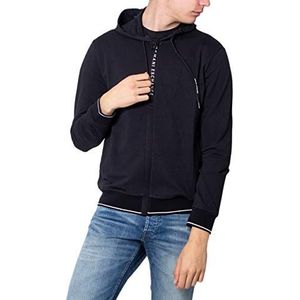 Armani Exchange French Terry Hoodie sweatshirt met capuchon heren, zwart, XS, zwart.