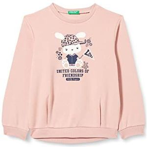 United Colors of Benetton Sweat-Shirt À Manches Longues ET COL Rond Fille, Pink Cipria 05r, 1 an