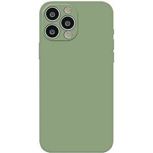Fresnour Suitable for iPhone 13 Pro 6.1-inch Case,Bumper Cover, Transparent Scratch Resistant Back(Matcha Green)