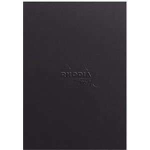 Rhodia 116187C Rhodia Touch schetsboek Mixed Media Pad A5 portretformaat 20 vellen Paint'ON papier extra wit 250 g ideaal voor gemengde technieken en kunst zwart 1 stuk