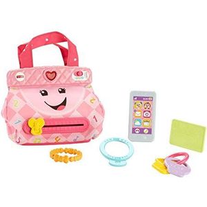 Fisher-Price Laugh & Learn My Smart Purse Engelse en Franse editie, rollenspel speelgoed met Smart Stages leerinhoud voor baby's vanaf 6 maanden, FPR50