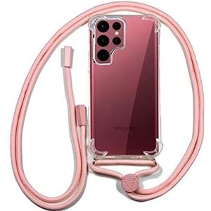 COOL SMARTPHONES & TABLETS ACCESSORIES Beschermhoes voor Samsung S908 Galaxy S22, ultradun, roze, transparant