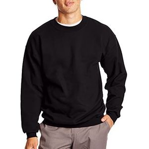 Hanes F260 Sweatshirt van fleece voor heren, extra sterk, 1 stuk, zwart.