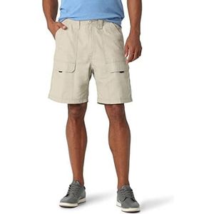 Wrangler - Authentics cargoshorts voor heren van canvas in groen, fossil rok