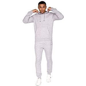 Crosshatch Chelmere sweatshirt met capuchon en joggingpak voor heren, Grijs Marl