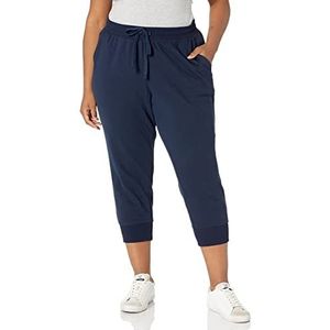 Amazon Essentials Pantalon de jogging capri en polaire pour femme (disponible en grande taille), bleu marine chiné, taille G