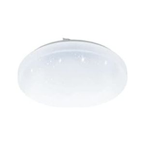 EGLO Access Frania-A Led-plafondlamp, 1 vlammige badkamerlamp, wandlamp kristal-effect, staal, kunststof, wit, afstandsbediening, kleurtemperatuurverandering (warm - koud), dimbaar, IP44, Ø 30 cm