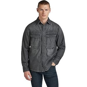 G-STAR RAW Dakota overhemd met lange mouwen voor heren, Grijs (Faded Black Jasper D23006-d451-g126)