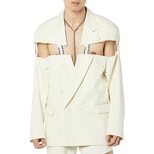 maison blanche Blazer met volledige snit, Vuil wit