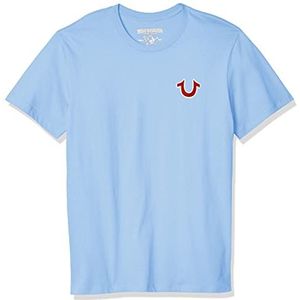 True Religion T-shirt met korte mouwen voor heren met Boeddha logo, Oasis Blue