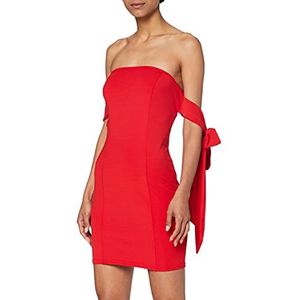 NEON COCO Off-The-Shoulder Bodycon Dress Damesjurk, rood (Red C13)