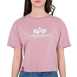 ALPHA INDUSTRIES Basic damesshirt met korte mouwen, zilver-roze
