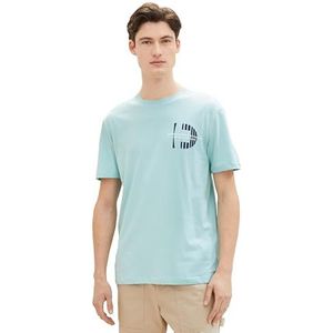 TOM TAILOR Denim T-shirt pour homme, 13117 - Turquoise pastel, XXL