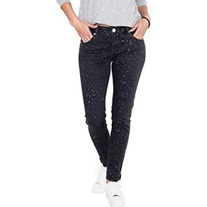 ATT Jeans Dames Slim Jeans met glitterdetails Leoni antraciet, 42W / 29L, Antraciet