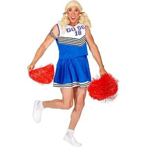 W WIDMANN MILANO Party Fashion Cheerleaderkostuum voor heren, top en rok, drag queen, schooluniform, carnavalskostuum, JGA