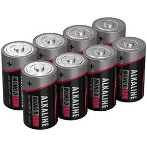 ANSMANN Mono D LR20 batterijen, 8 stuks, 1,5 V, alkalinebatterij, duurzaam, waterdicht, ideaal voor speelgoed, led-zaklamp, radio, modelbouw en nog veel meer