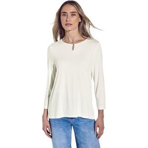 Street One A322904 Jersey T-shirt voor dames, gebroken wit, 36