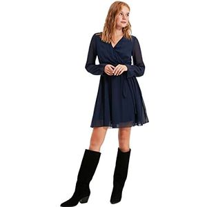 Trendyol damesjurk, marineblauw, 62, Navy Blauw