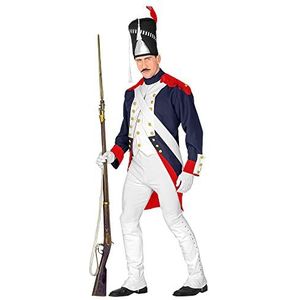 Widmann - Grenadier-kostuum, jas met vest, broek, laarsovertrek, hoed, uniform, soldaat, carnaval, themafeest