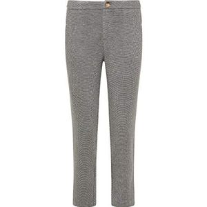 ECY Pantalon en tissu pour femme 10211056-EC01, noir/gris, taille XL, noir/gris, XL