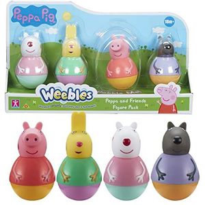 WEEBLES, 4 Peppa Pig, Culbuto, speelgoed voor kinderen vanaf 1 jaar, GIOCHI PREZIOSI, WE002