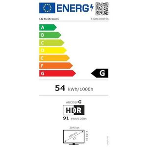 LG QNED 43 inch, serie 80 2024, 43QNED80T6A, Smart TV 4K, processor α5 Gen7, slank design, 20 W, 3 HDMI, Filmmaker Mode, Game Optimizer, Alexa, Wi-Fi, webOS 24, afstandsbediening aanwijzer