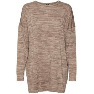 VERO MODA Vmkatie Ls JRS Noos T-shirt à manches longues pour femme, Valve marron, XS