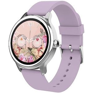 SMARTY2.0 - SW063B Smartwatch – kleur lila – spraakassistent, bluetooth-oproepen, 22 sportmodi, hartslagmeter – siliconen armband – afmetingen 39,8 x 10,5 mm (lila)