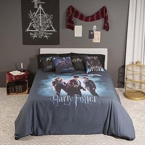 BELUM Harry Potter microvezel dekbedovertrek voor bed van 90 cm, productafmetingen: (155 x 220 cm) model: Lumos