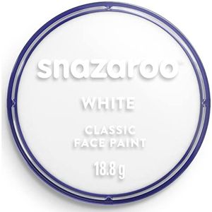 Snazaroo - Verf voor gezicht en lichaam, make-up voor gezicht en vermomming, voor kinderen en volwassenen, blush 18 ml, kleur: wit
