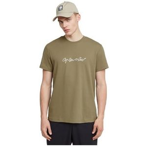 G-Star RAW G-script klassiek T-shirt, groen (Ensis Green D25150-c812-6057), S, Groen (Ensis Green D25150-c812-6057), S
