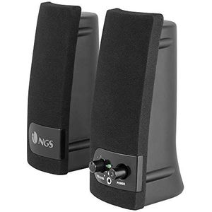 NGS SB150 Multimedia-luidspreker 2.0 voor pc, 2 W, hoofdtelefoonuitgang, USB-aansluiting, zwart