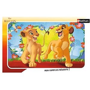 Nathan - Kinderpuzzel – 15-delig frame – Simba en Nala – Disney The Lion King – meisjes of jongens vanaf 3 jaar – hoogwaardige puzzel – dik en duurzaam karton – 86183