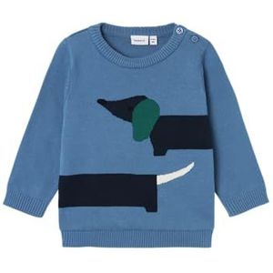 NAME IT Nbmkavin Ls Knit gebreide trui voor babyjongens (1 stuk), Coronet Blauw