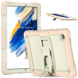 Samsung A8 10,5 inch hoes met standaardfunctie, 3 lagen, stootvaste beschermhoes voor Samsung Galaxy Tab A8 10,5 inch (SM-X200/X205/X207) roze