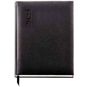 Miquelrius - Jaarplanner 2024, dagboek, professionele grootte 210 x 270 mm (vergelijkbaar met A4), gevoerde hardcover, Spaans, zwart