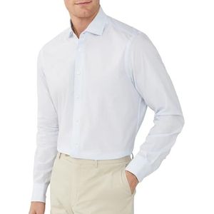 Hackett London Engels gestreept geruit overhemd heren, Wit (wit/blauw)