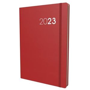 Collins Legacy Dagplanner 2023, DIN A5, rood (CL51.15-23), complete planner en dagboek met soft-touch omslag
