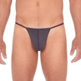 Hom Plume G-string ondergoed voor heren (1 stuk), Antraciet grijs.