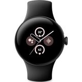 Google Pixel Watch 2 - Behuizing van mat zwart aluminium - sportarmband zwart vulkanisch - wifi