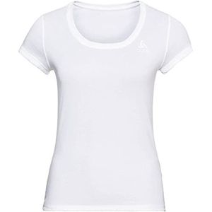 Odlo Active F-Dry Light Eco T-shirt voor dames, ronde hals, wit, XL, Wit