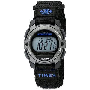 Timex Kwarts horloge voor kinderen, zwart., Digitaal chronograaf