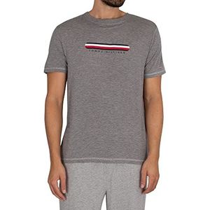 Tommy Hilfiger Cn Ss T-shirt heren overhemd, grijs gemêleerd medium
