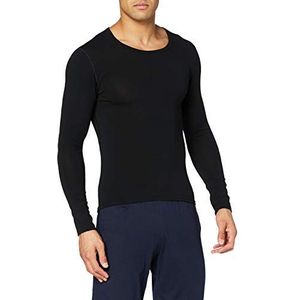 Trigema Heren lange mouwen ski-/sport shirt ondergoed heren, zwart (zwart 008), 3XL, zwart (zwart 008)