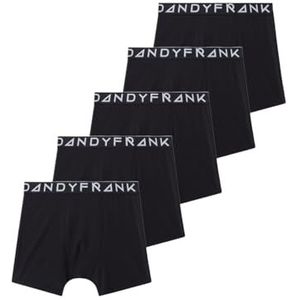Frank Dandy 5-p Solid Tencel boxershorts voor heren (5 stuks), zwart., S