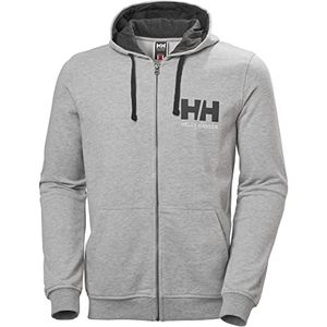 Helly Hansen HH Logo Full Zip Hoodie heren, 949 Grey Melange, 3XL, 949 Grey Melange