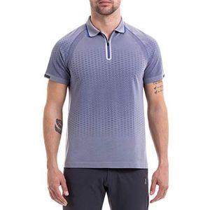 For.Bicy Adventure Tailored Urbana Poloshirt voor heren, lichtgrijs/blauw