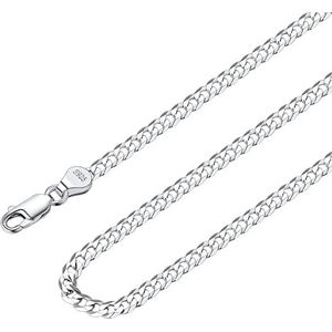XIRUVE 3 mm/5 mm/7 mm/10 mm breedte, 36-76 cm lange halsketting van roestvrij staal, Cubaanse ketting voor heren en dames, 51 cm, Roestvrij staal, Geen edelsteen