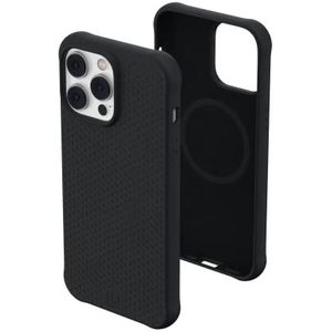 U by UAG [U] Dot Case compatibel met Apple iPhone 14 Pro Max Cover [zachte siliconen, draadloos opladen (Qi), magnetisch compatibel, 2,4 m valbescherming] zwart