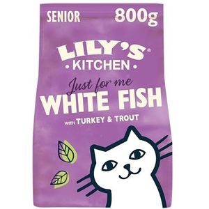 Lily's Kitchen Compleet en natuurlijk droogvoer voor oudere katten, Marvellously rijpheid (4 x 800 g)